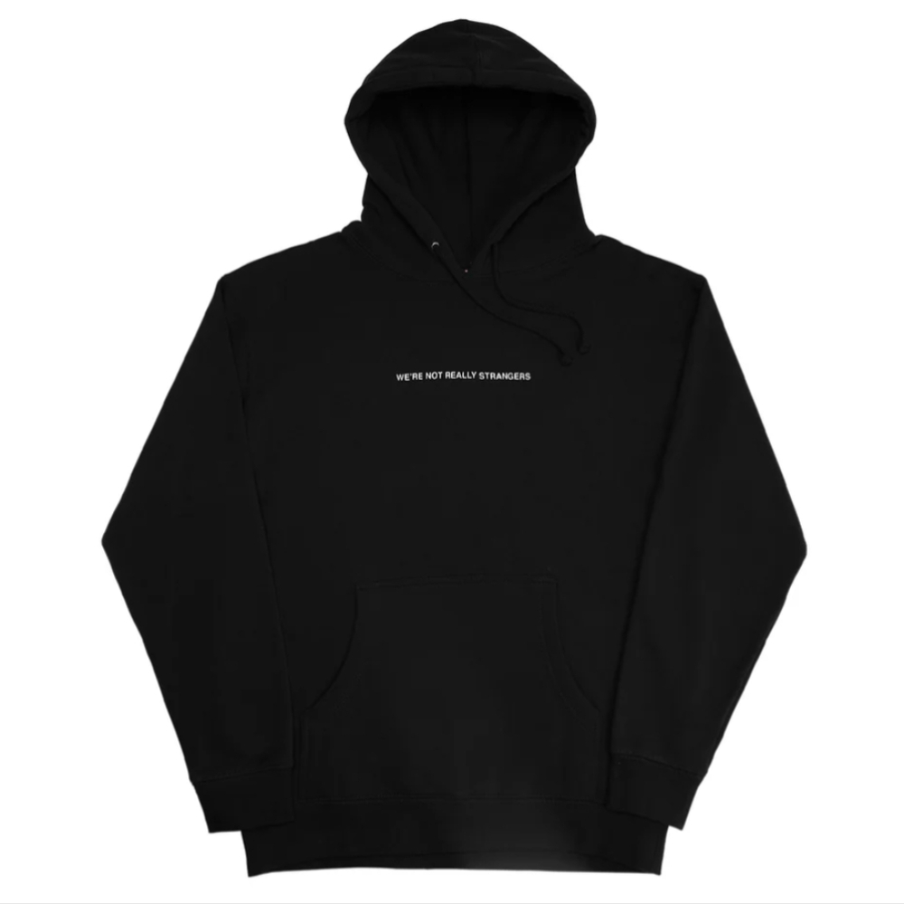 We’re Not Really Strangers WNRS Logo Hoodie Sweater M
